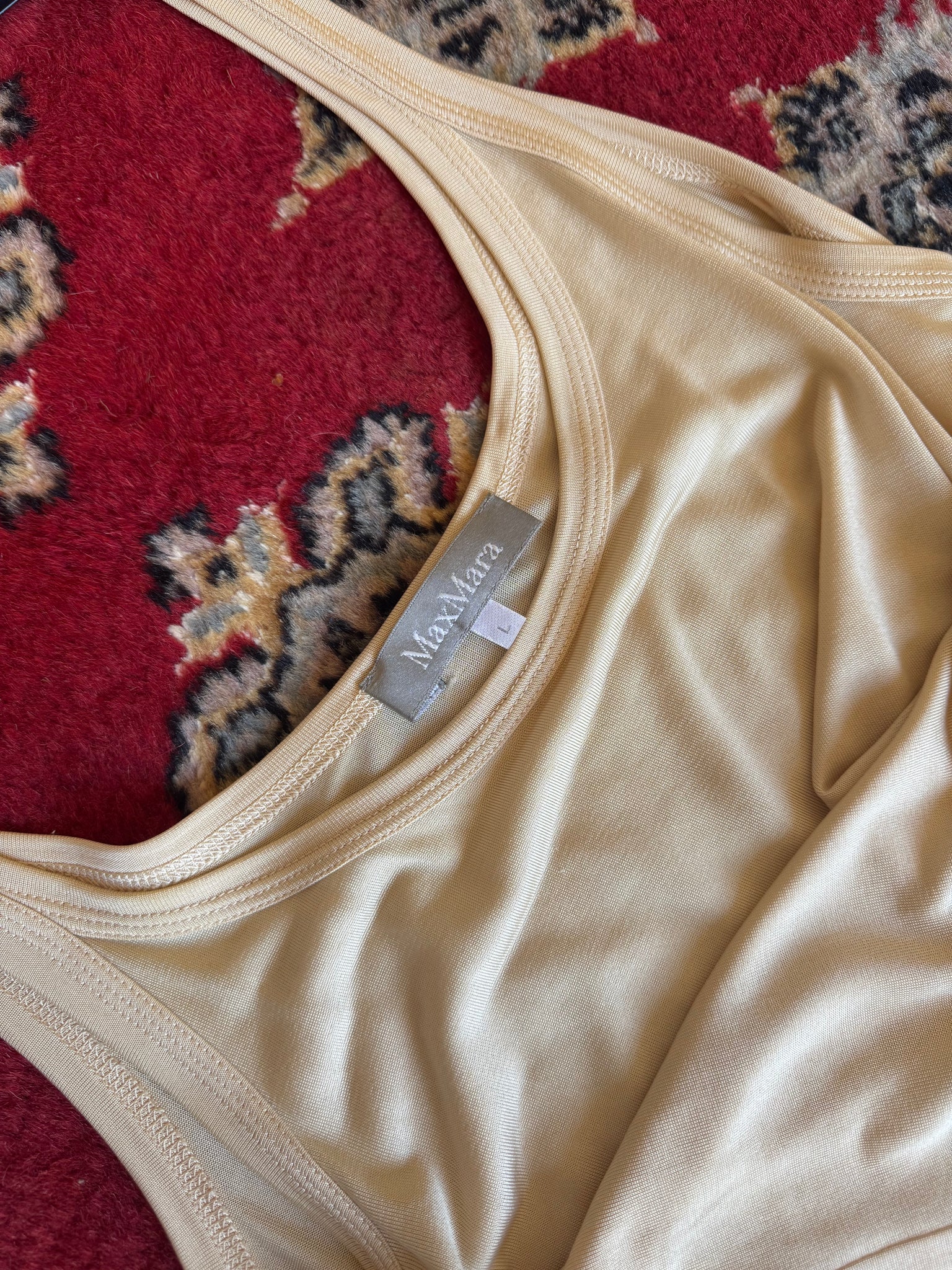 max mara jersey silk tank top