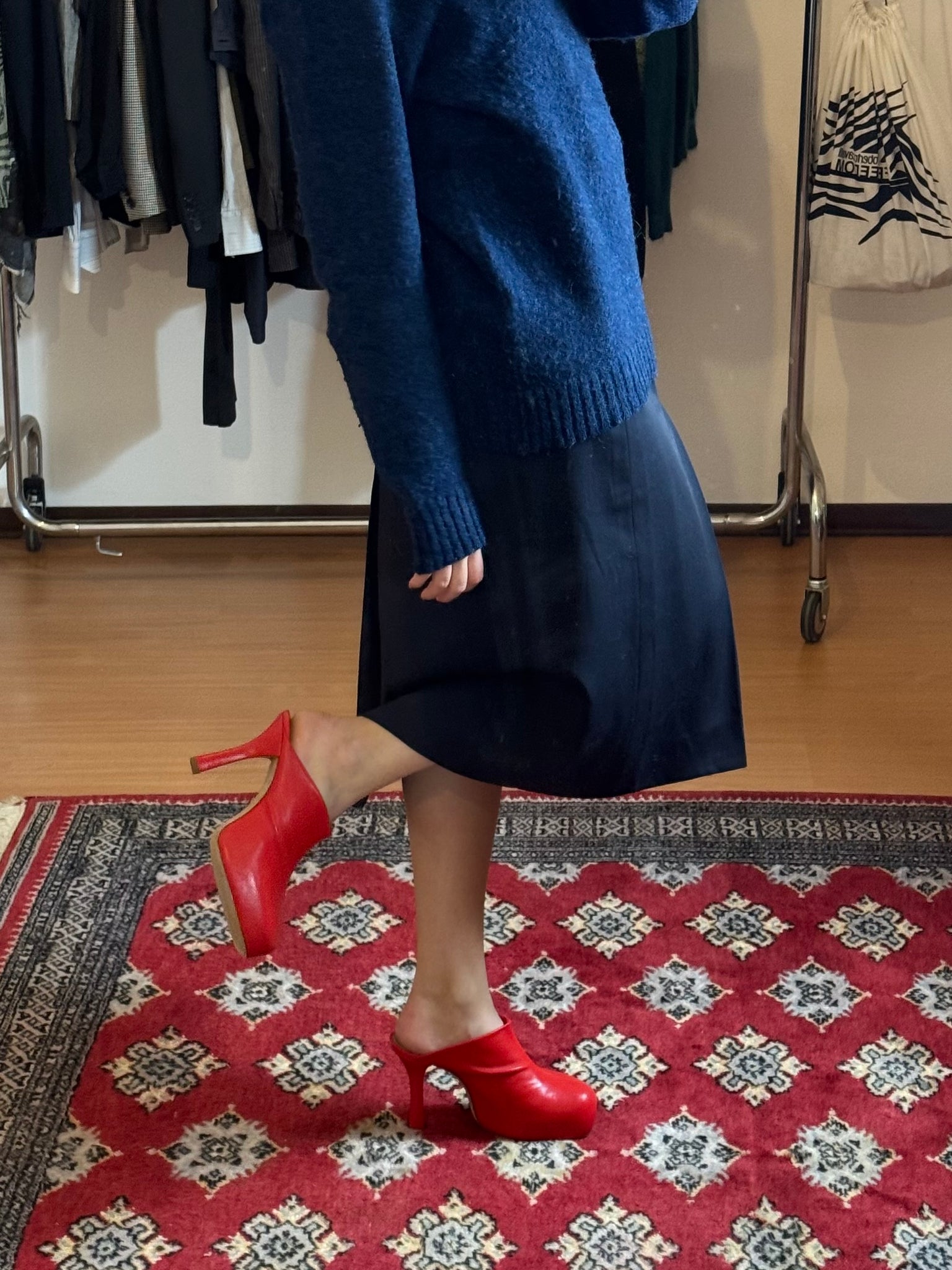 Bottega Veneta red shoes