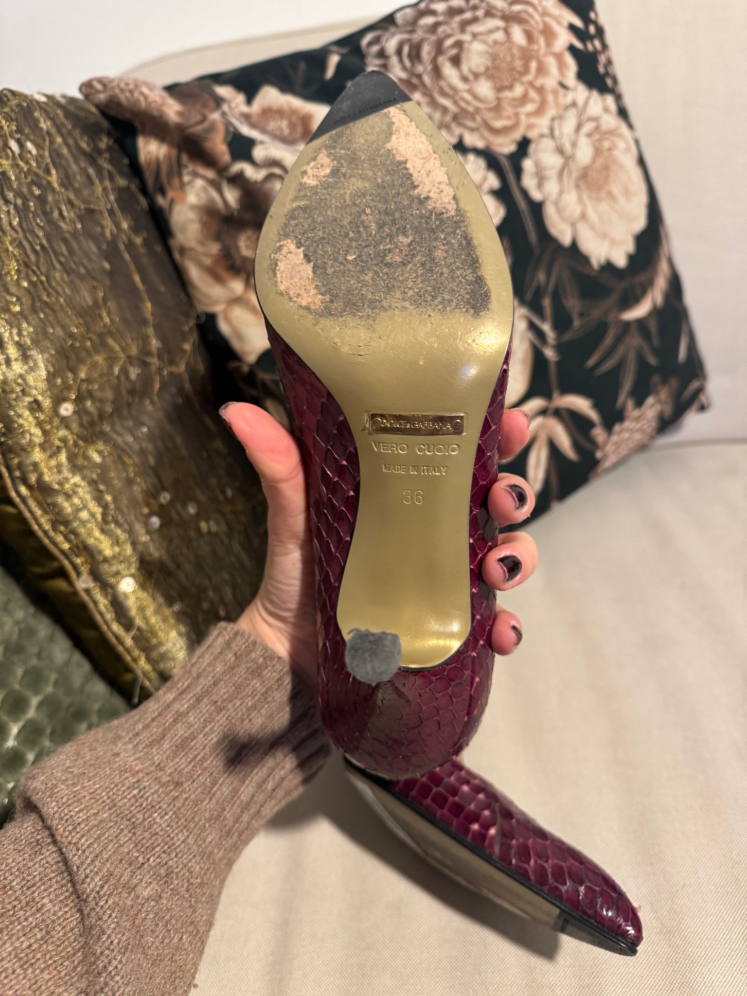 DOLCE AND GABBANA PYTHON SHOES