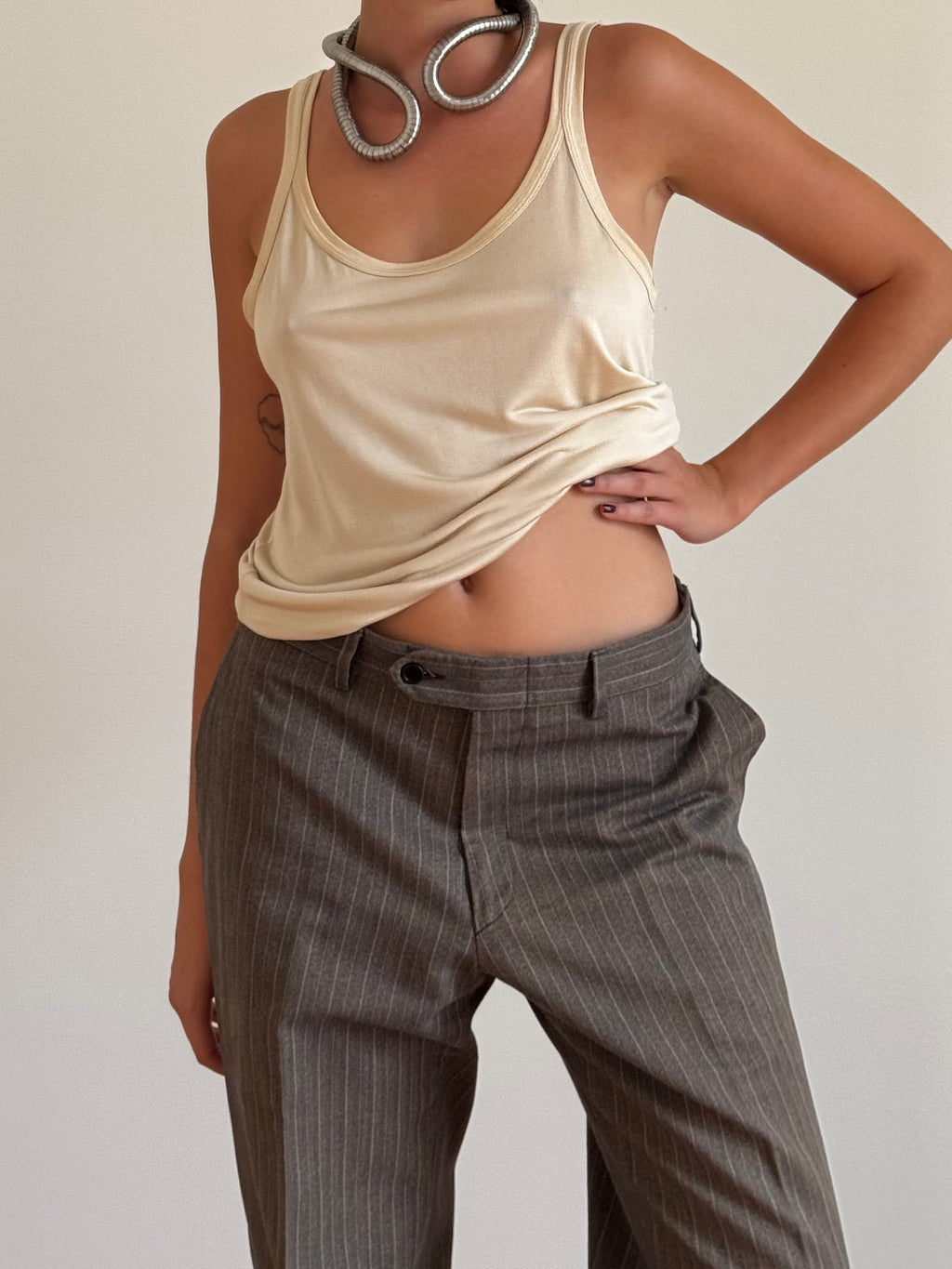 max mara jersey silk tank top