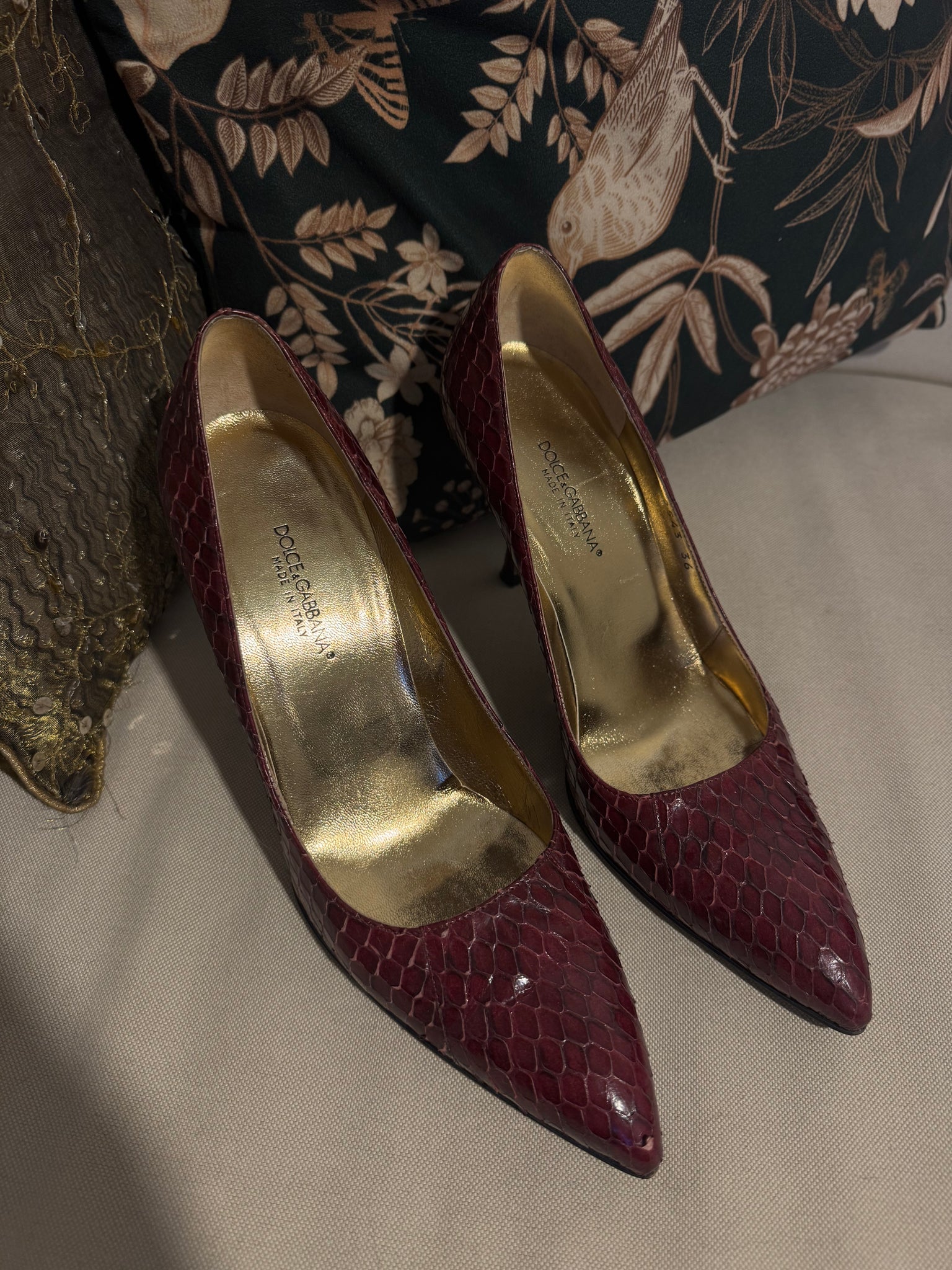 DOLCE AND GABBANA PYTHON SHOES