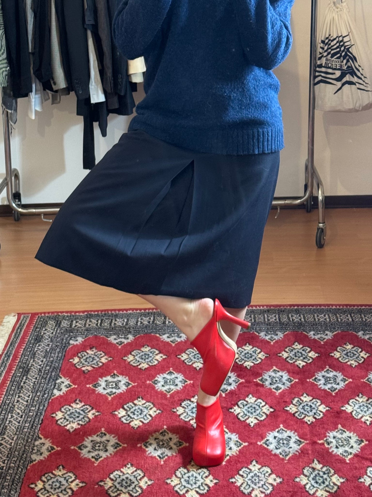 Bottega Veneta red shoes