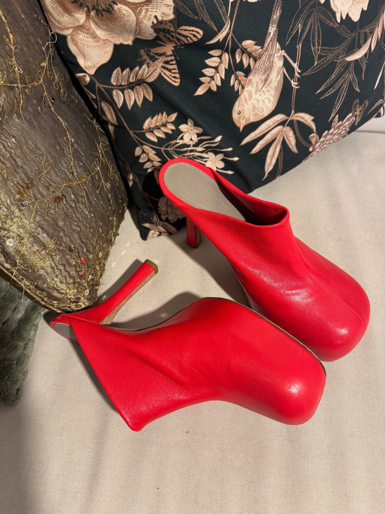 Bottega Veneta red shoes