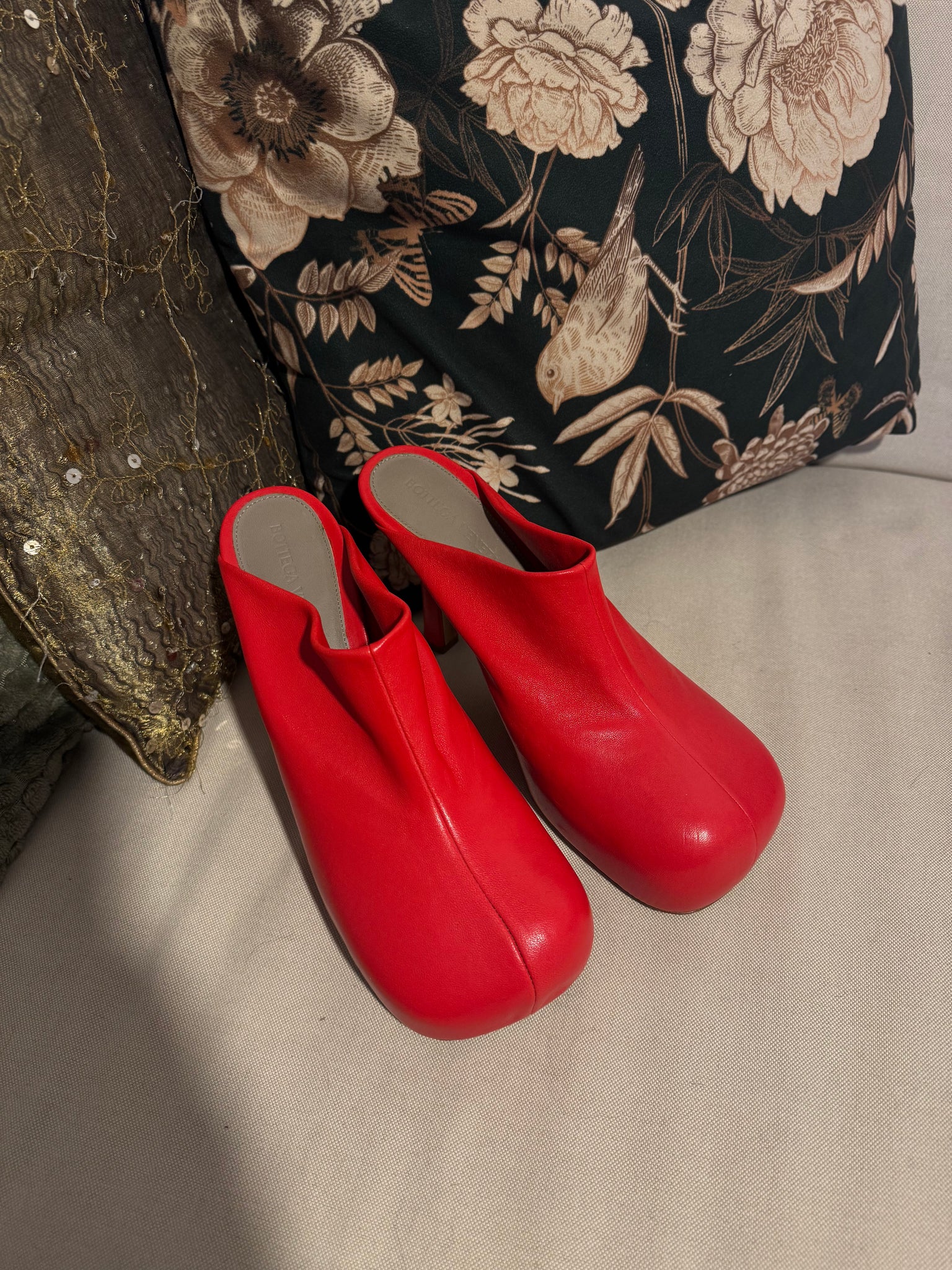 Bottega Veneta red shoes